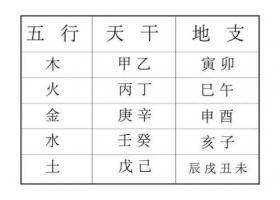 天干地支五行图天干地支五行属性